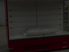 Cabinet de exhibición refrigerado multifuncional comercial con motores de ventilador EBM