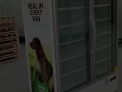 Refrigerador de puerta de vidrio con puerta de vidrio baja de doble acristalamiento sin marco
