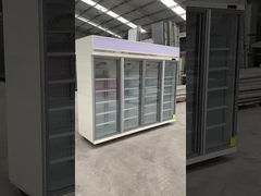 Refrigerador de puertas de cristal Combo de congelador con 4 puertas