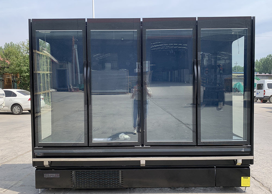 refrigerador de cuatro puertas de la exhibición de los 2.5m Commerical Multideck con la versión completa