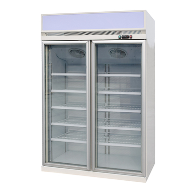 Refrigerador de cristal de la cerveza de la puerta R290 con los estantes ajustables del alambre 5PCS