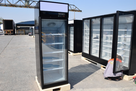 Congelador de cristal de la puerta del montante del helado con ahorro de la energía de los motores de fan de la EC