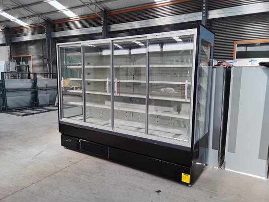 Congelador vertical de la expendidora automática del helado del supermercado con las cubiertas multi