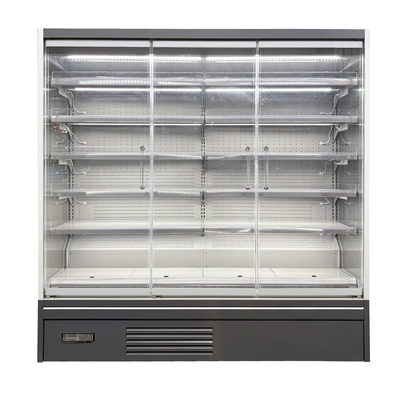 R290 Refrigeradores abiertos para tiendas con estanterías de plexiglás