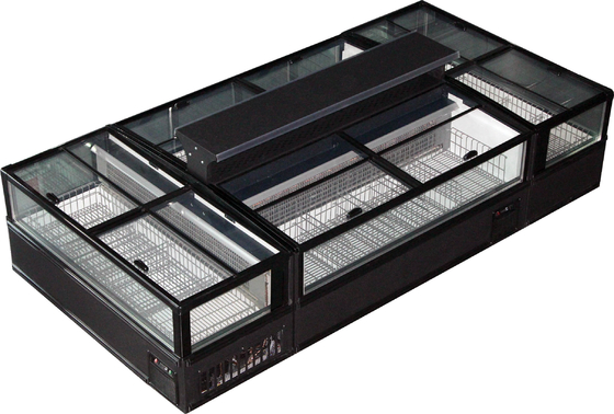 Congelador de caja comercial con sistema de enfriamiento estático Equipado con puertas corredizas de vidrio de baja intensidad y un compresor de inversor
