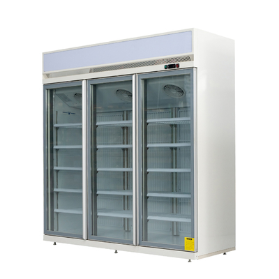 3 Refrigerador comercial de puerta de cristal con motores de ventilador EBM para un bajo consumo de energía
