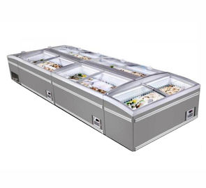 Un refrigerador más fresco de los divisores completos de las cestas con las puertas de vidrio de desplazamiento