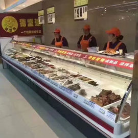 2,0 metros de la tienda de delicatessen de la exhibición del refrigerador de la tienda de delicatessen de refrigeración de fan del equipo que refresca el volumen de la exhibición 580L
