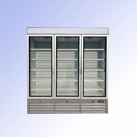 volumen de cristal de la exhibición del refrigerador 1380L de la exhibición de la puerta de 220V 50H de la bebida de cristal vertical del congelador