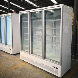 expendidora automática de cristal Seld-contenida del refrigerador de la puerta del refrigerador vertical de la exhibición