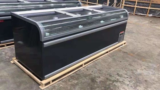 LED que enciende el congelador del pecho de la exhibición con el interruptor separado