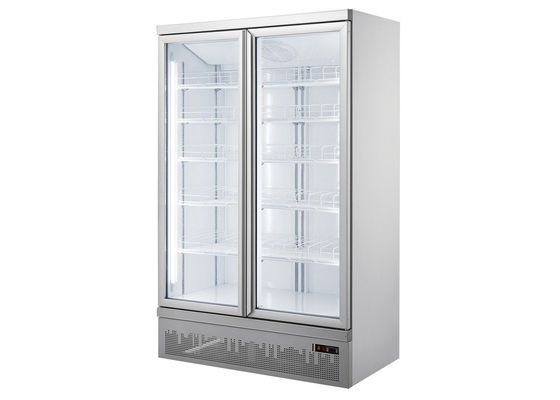Refrigerador de cristal doble inferior de la puerta 1260L de la refrigeración por aire del soporte