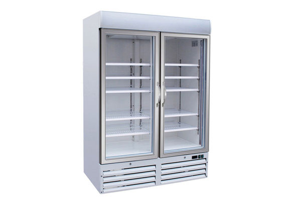 880 litros tapan en expendidora automática de cristal vertical del congelador de la puerta del oscilación refrigerante R290