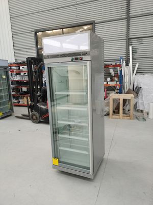 Fan de descongelación auto que refresca el solo congelador de cristal de la puerta para la comida congelada
