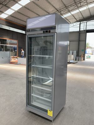 Refrigerador comercial de la bebida de la botella con una puerta de cristal del oscilación