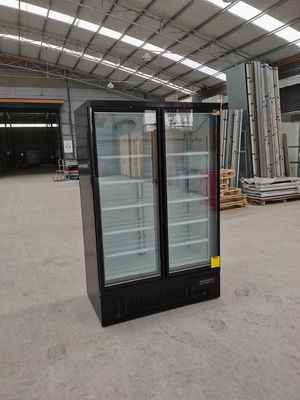 Refrigerador vertical de la bebida del supermercado de R290 SECOP con la puerta de cristal libre de la niebla dos