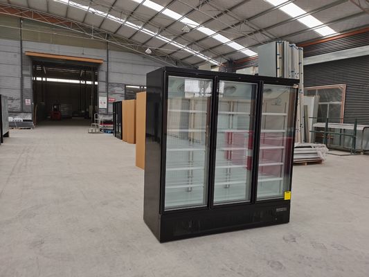 El PVC 15PCS cubrió el refrigerador del escaparate de la exhibición de R404a con la puerta de cristal tres