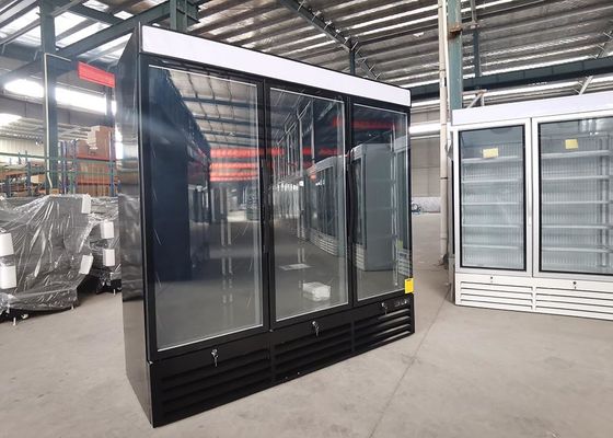 El congelador vertical de la exhibición de SECOP 1380L con tres articuló la puerta de cristal