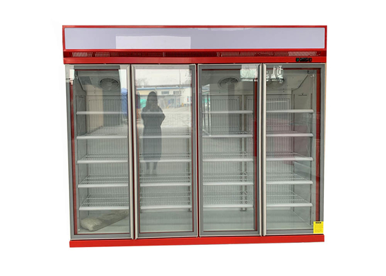El top montó el refrigerador de cristal de la exhibición de la puerta 4 1700 litros de económico de energía