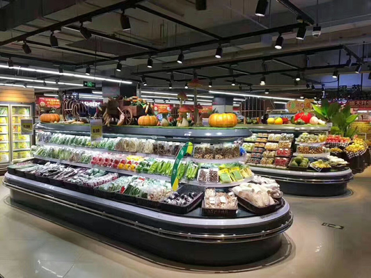 Refrigerador comercial R404a del congelador de la isla oval
