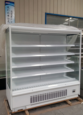 Refrigerador abierto de la exhibición con la bandeja auto del agua de la evaporación