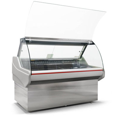 Refrigerador de Front Curved Glass Deli Display para el almacenamiento de la exhibición