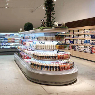 Refrigerador abierto de la exhibición de Multideck de la isla oval para la fruta y verdura