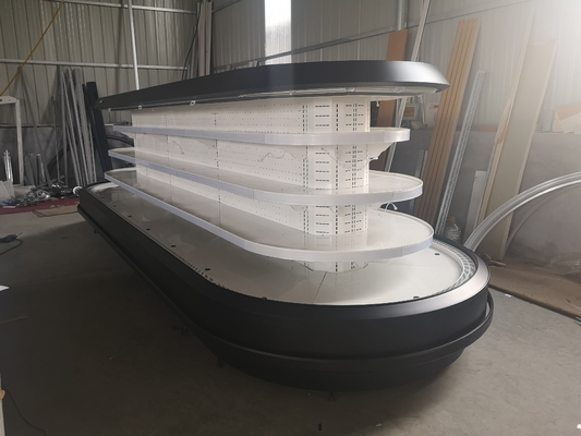 Refrigerador oval de la expendidora automática de la isla con el regulador de temperatura de Digitaces