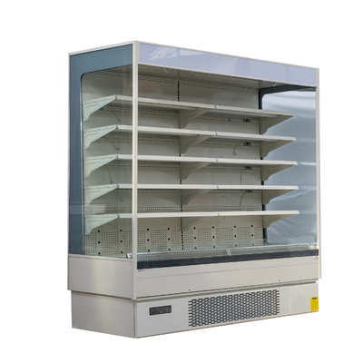 Los bocadillos comerciales abren el refrigerador de la exhibición de aire con el motor de fan de EBM