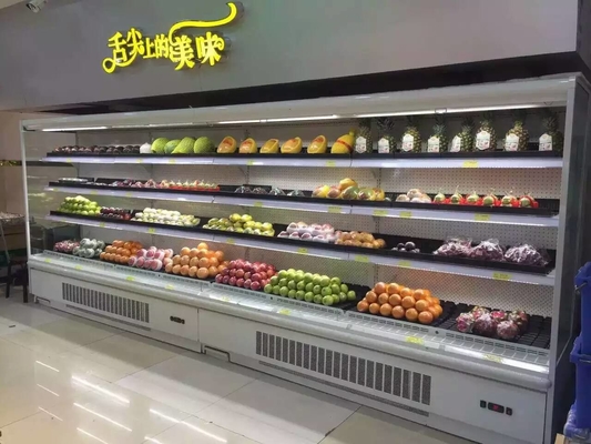 R404a enchufan el refrigerador de Multideck con las paredes de extremo esmaltadas