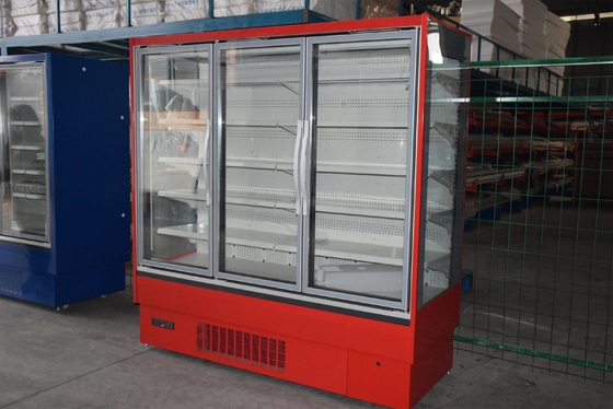 Iluminación de cristal ideal de Front Multideck Refrigerator With LED