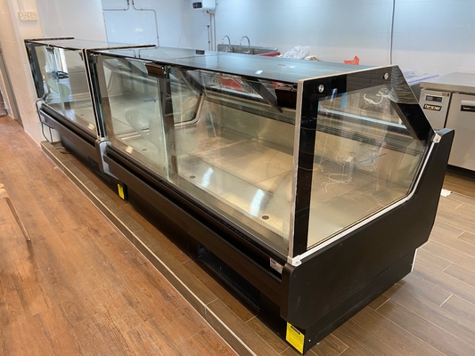 Servicio sobre el refrigerador contrario 304 de acero inoxidables de la exhibición interiores