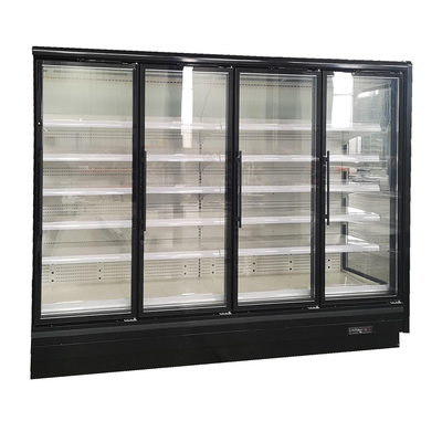 Multideck remoto que resbalaba/articuló el refrigerador de cristal de la exhibición de la puerta con la unidad de condensación remota de Copeland o de Bitzer para las bebidas