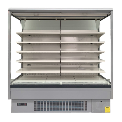 El refrigerador abierto de la exhibición de Multideck de las bebidas de las bebidas enchufa para el supermercado