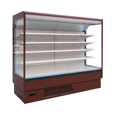 Gabinete refrigerado exhibición abierta con ahorro de la energía brillante de las luces LED