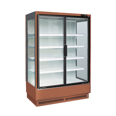 Multideck ahorro de energía refrigeró el escaparate Frameless para los productos lácteos