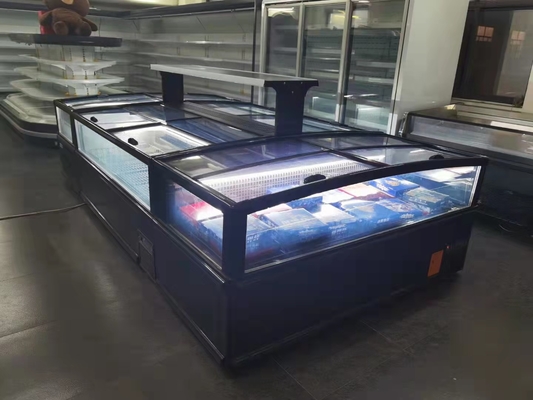Congelador comercial de alta calidad del pecho con las luces LED internas con los interruptores separados para las comidas congeladas