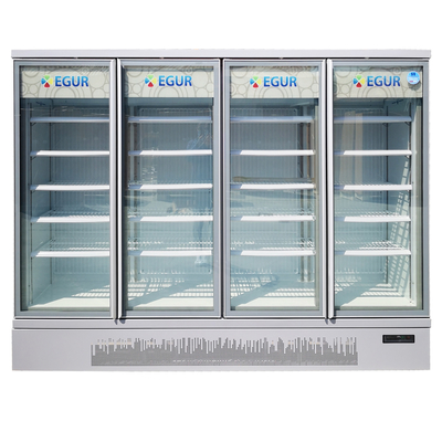 Expendidora automática de cristal de enfriamiento del congelador de la puerta de la fan con el termóstato de Dixell Digital